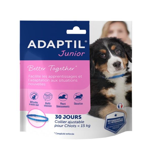 ADAPTIL JUNIOR Collier 37.5cm - Stress du Chiot Jusqu'à 15kg - 1 Unité