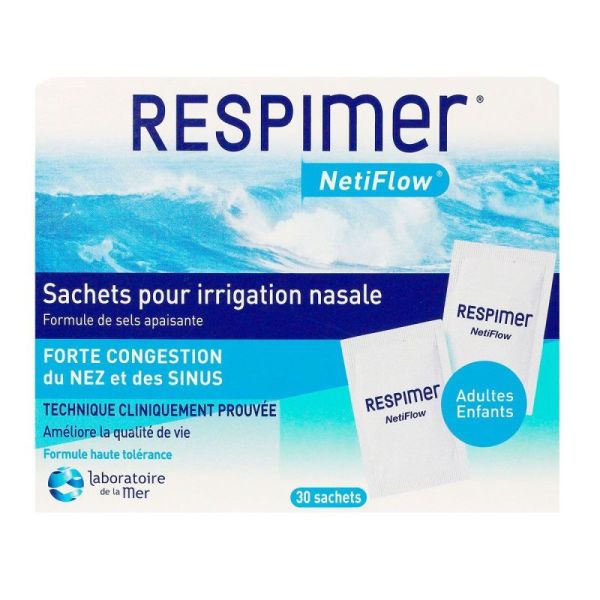 Respimer Kit d'irrigation nasale 30 sachets