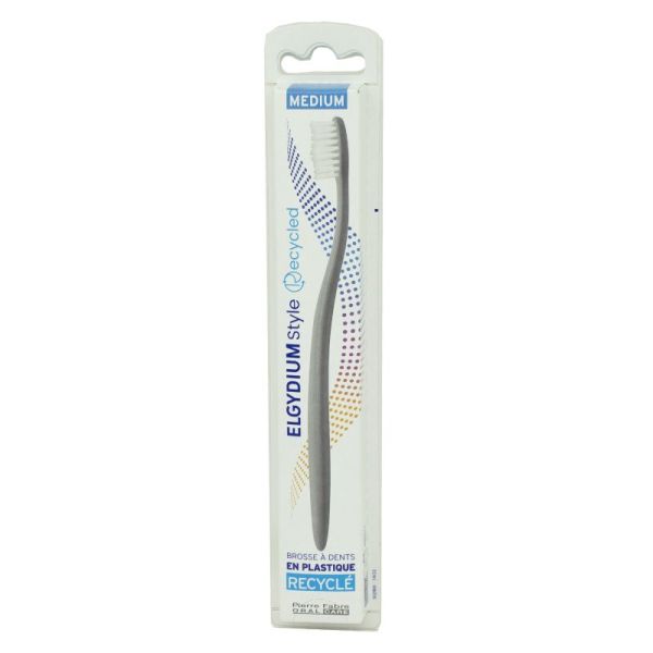 ELGYDIUM STYLE Recycled 1 Brosse à Dents MEDIUM - Plastique 100% Recyclé