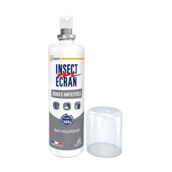 INSECT ECRAN Zones Infestées 50ml - Répulsif Peau Dès 24 Mois - Moustiques Tigres, Tiques, Phlébotomes