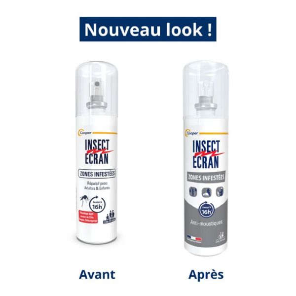 INSECT ECRAN Zones Infestées 50ml - Répulsif Peau Dès 24 Mois - Moustiques Tigres, Tiques, Phlébotomes