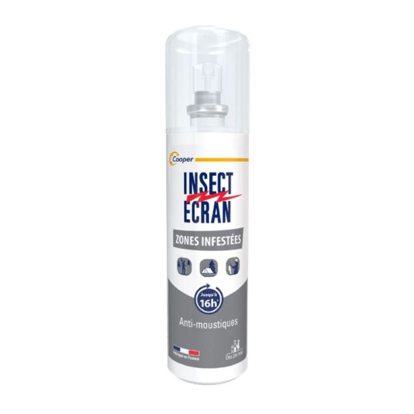 INSECT ECRAN Zones Infestées 50ml - Répulsif Peau Dès 24 Mois - Moustiques Tigres, Tiques, Phlébotomes