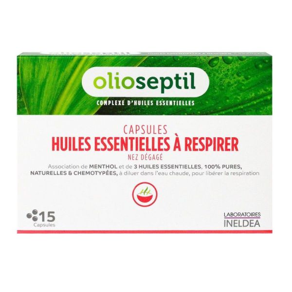 OLIOSEPTIL huiles essentielles à respirer 15 capsules