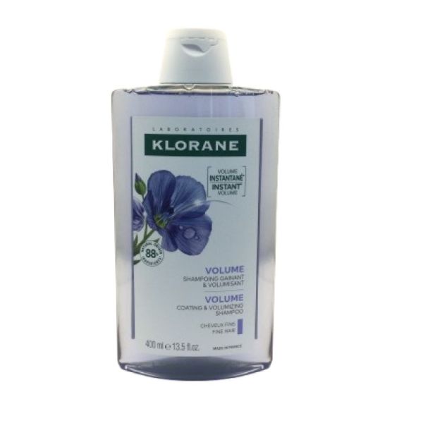 KLORANE Shampooing volume cheveux fins lin bio 400ml - 3282770147308
