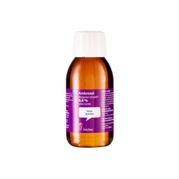 Ambroxol 0,6% Biogaran Conseil solution buvable - Flacon 100 ml
