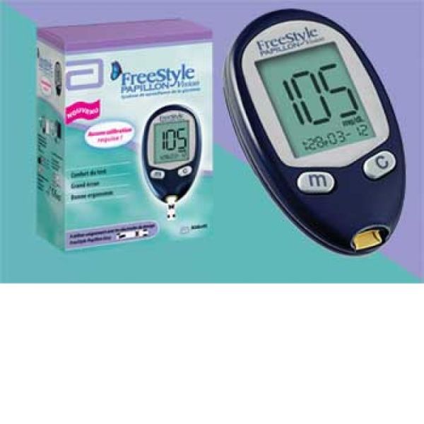 FREESTYLE PAPILLON VISION Kit lecteur de glycémie sans calibration, unité