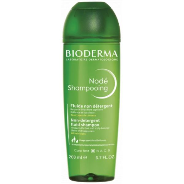 BIODERMA Nodé 200ml Shampooing Fluide Non Détergents - Tous Types de Cheveux - Fl/200ml