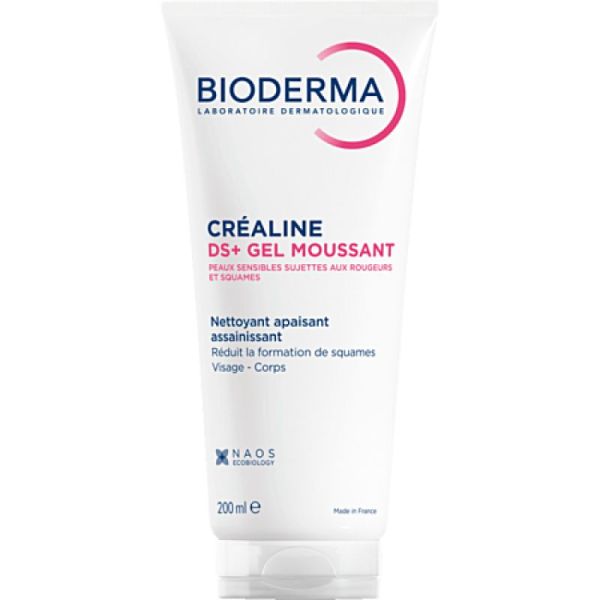 BIODERMA Créaline DS+ Gel Moussant 200ml - Hygiène des Peaux Sensibles, Irritations, Rougeurs, Squasmes