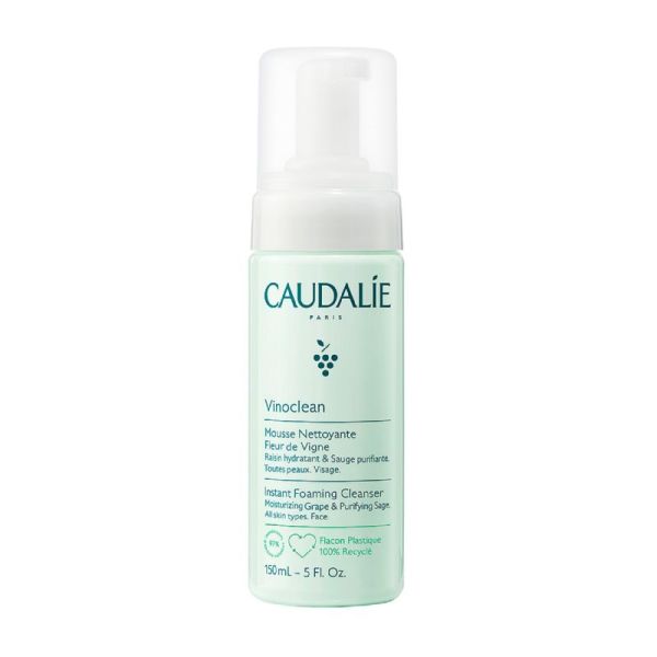 CAUDALIE VINOCLEAN Mousse Nettoyante Fleur de Vigne 2x 150ml - Toutes Peaux