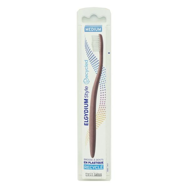 ELGYDIUM STYLE Recycled 1 Brosse à Dents MEDIUM - Plastique 100% Recyclé