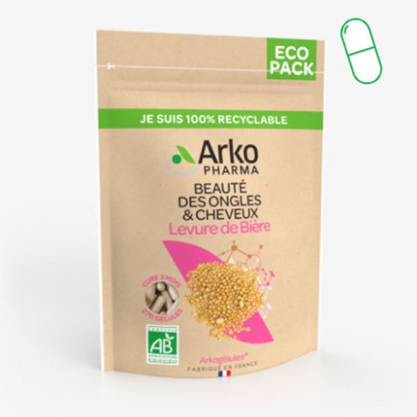 ARKOGELULES BIO Eco Pack Levure de Bière 1335mg Revivifiable - Bte/150 - Beauté des Ongles et Cheveux