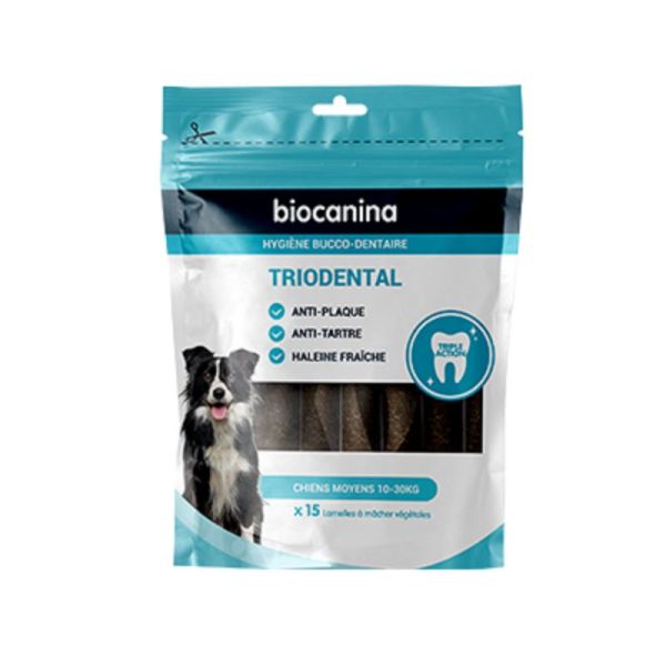 BIOCANINA TRIODENTAL Petits Chiens de 5 à 10kg - 15 Lamelles à Mâcher