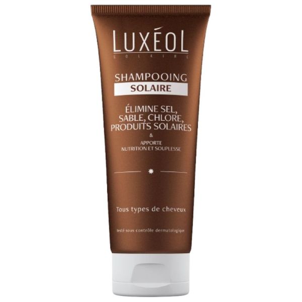 LUXEOL - SHAMPOOING SOLAIRE - ELIMINE SEL,SABLE,CHLORE - TOUS TYPES DE CHEVEUX