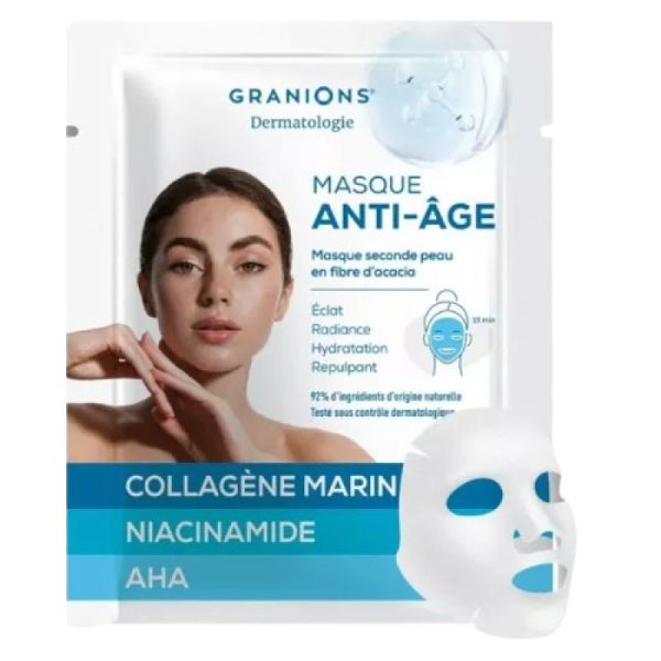 Granions - masque anti-age - seconde peau en fibre d'acacia - 1 unité