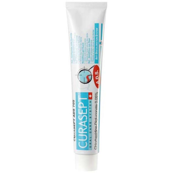 CURASEPT ADS 705 Pâte de Dentifrice Gel 75ml - Hygiène Dentaire