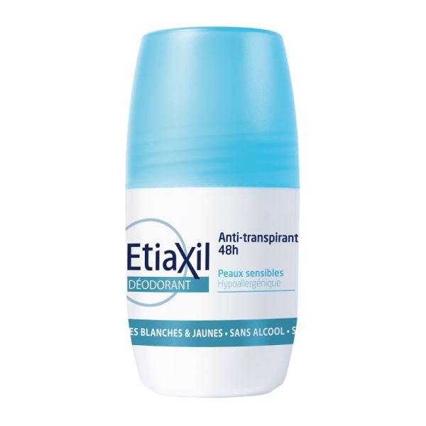 ETIAXIL Déodorant Anti Transpirant 48H Roll-On/50ml - Peaux Sensibles