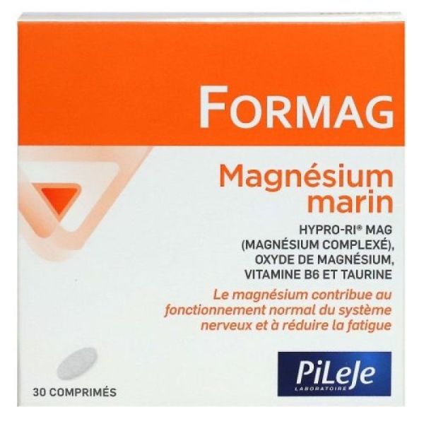 FORMAG Magnésium Marin - Complément Alimentaire du Système Nerveux - Réduction de la Fatigue - 30 cp