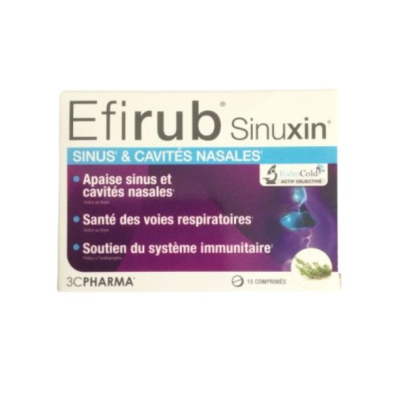 3C PHARMA - Efirub Sinuxin, sinus & cavités nasales - 15 comprimés