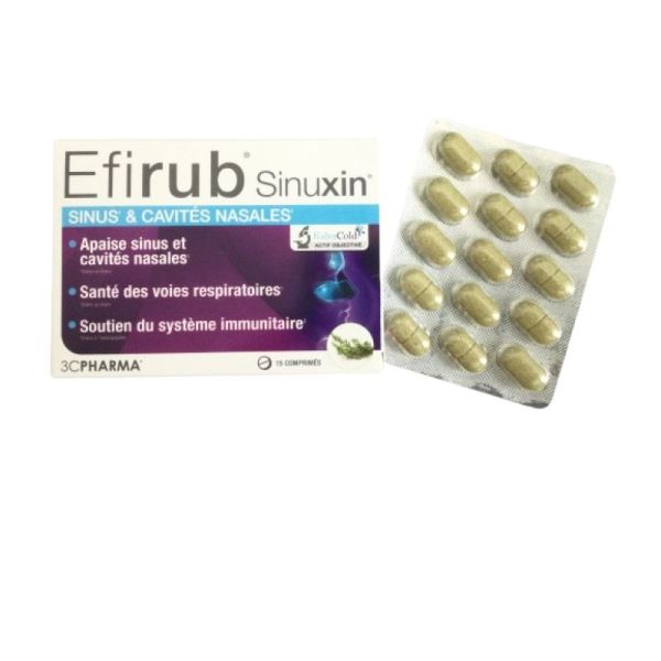 3C PHARMA - Efirub Sinuxin, sinus & cavités nasales - 15 comprimés