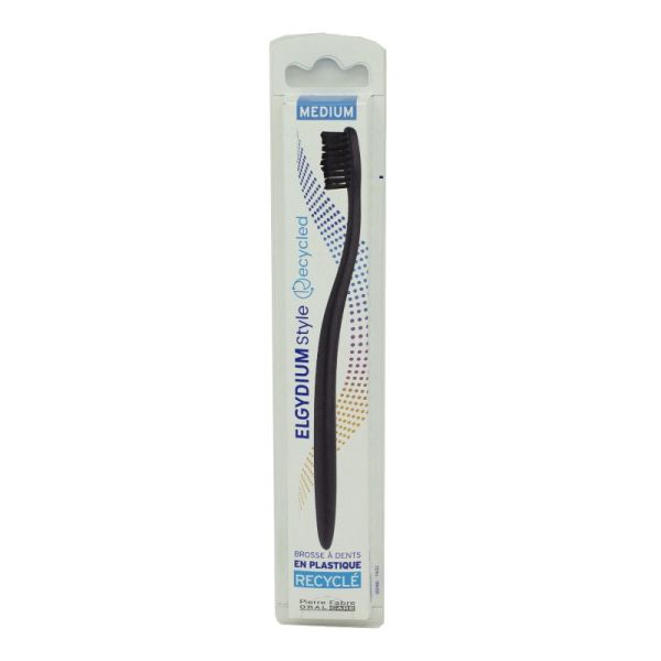 ELGYDIUM STYLE Recycled 1 Brosse à Dents MEDIUM - Plastique 100% Recyclé