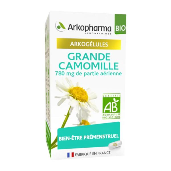 ARKOGELULES BIO Grande Camomille 780mg de Partie Aérienne Bte/45 - Bien-Etre Prémenstruel