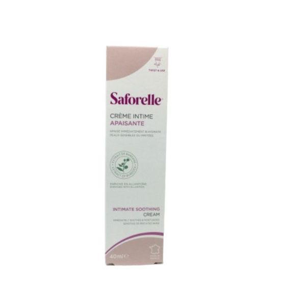 SAFORELLE Crème Apaisante Intime 40ml - Apaise Immédiatement les Irritations Intimes - Bardane