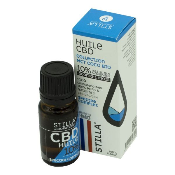 HUILE CBD MCT Coco Bio 10% 100mg Full Spectrum 10ml