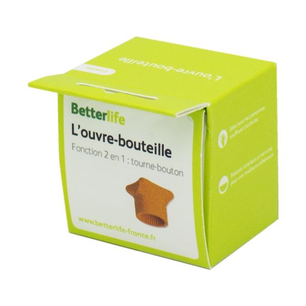 BETTERLIFE l' Ouvre Bouteille - 2 Fonctions : Ouvre Bouteille + Tourne Boutons - 1 Unité