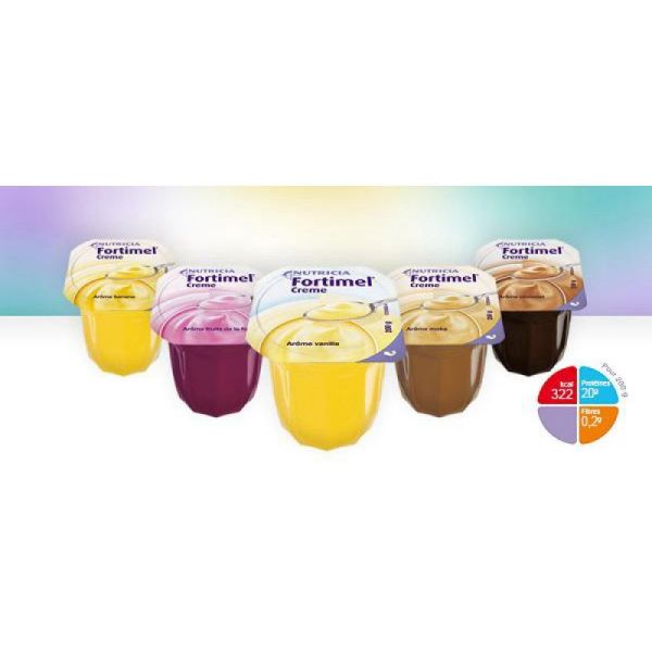 FORTIMEL Crème Fruits Forêts 200g HP/HE - Aliment Diététique pour Besoins Nutritionnels en Cas de Dé