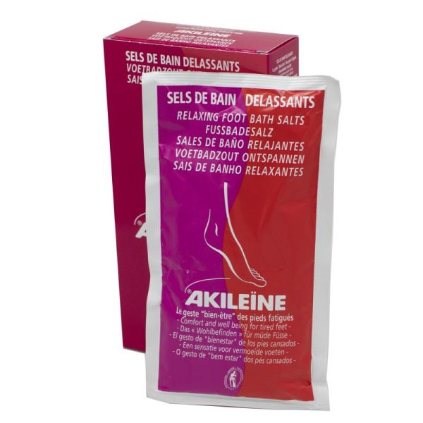 AKILEINE Sels de Bain Podologique - Pieds Fatigués - Bte/2 sachets de 150 g - ASEPTA