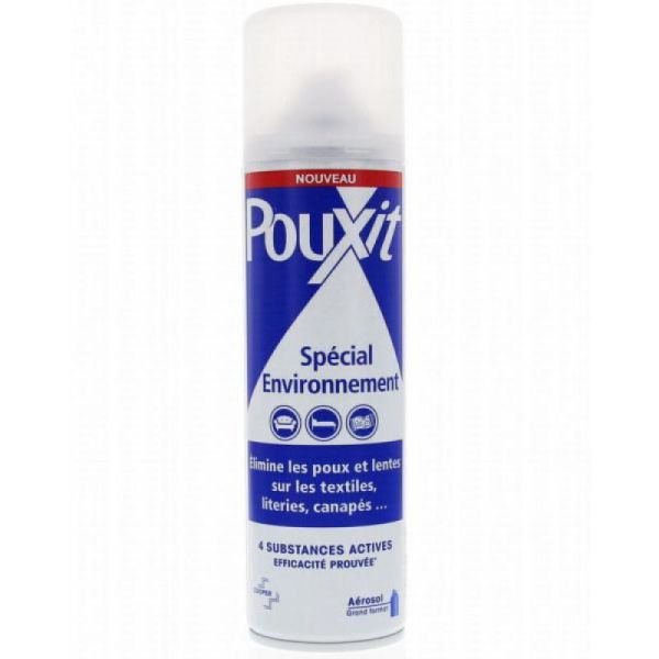 POUXIT SPECIAL ENVIRONNEMENT aux 4 Substances Actives - Elimine les Poux et Lentes sur les Textiles,