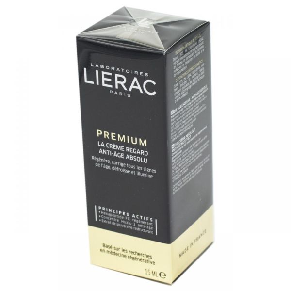 LIERAC PREMIUM la Crème Regard Anti Age Absolu - Rides, Paupières, Poches, Cernes - Fl/15ml