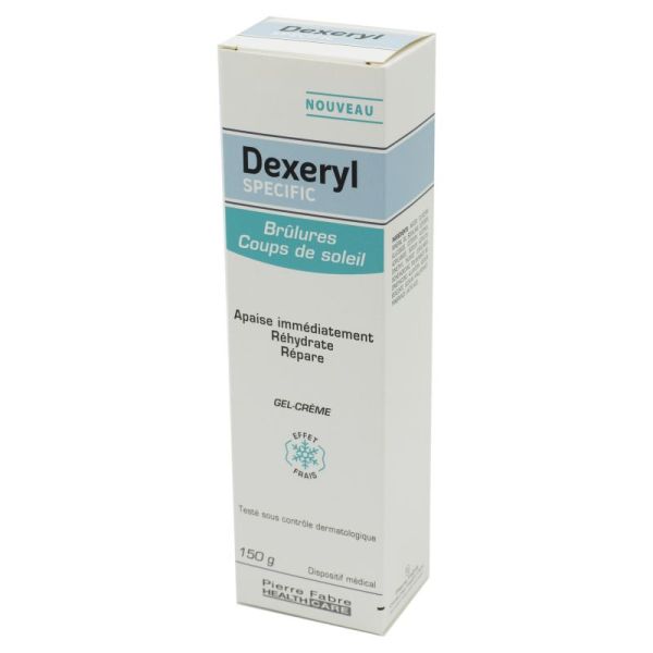 DEXERYL SPECIFIC 150g Gel Crème Brûlures, Coups de Soleil - Dès 24 Mois