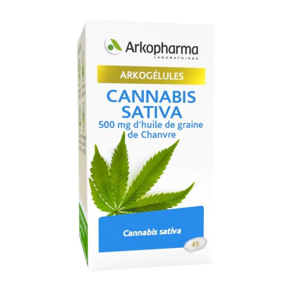 ARKOGELULES Cannabis sativa 500mg d' Huile de Graines de Chanvre - Bte/45