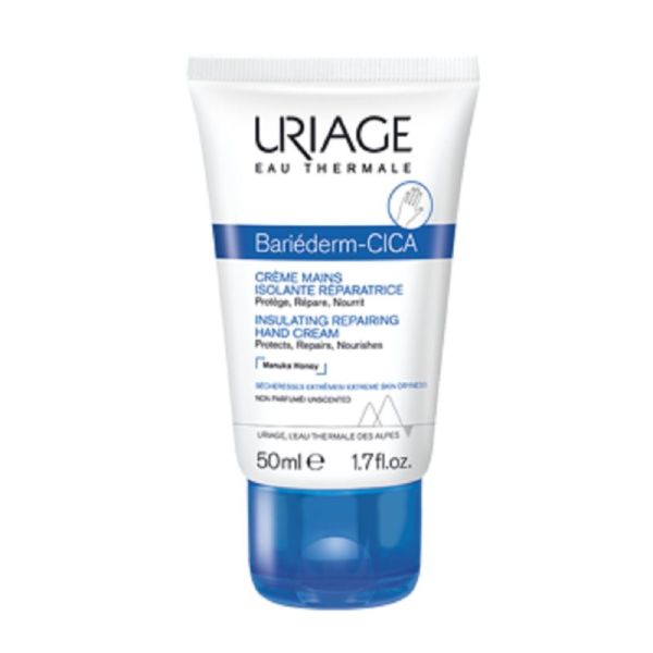 URIAGE BARIEDERM CICA Crème Mains Isolante Réparatrice 50ml - Peaux Fragilisées et Irritées