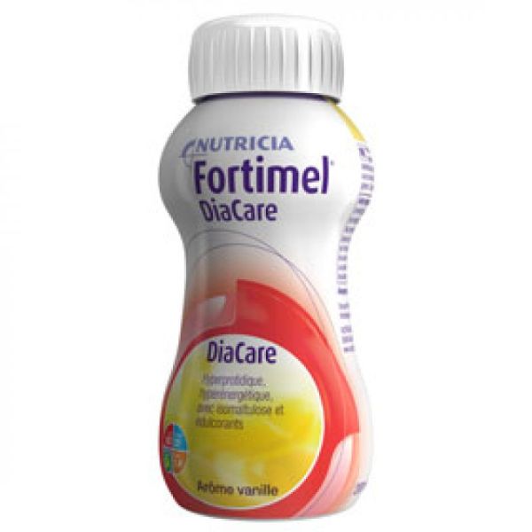 FORTIMEL DIACARE Vanille 200ml HP/HE - Aliment Diététique pour Besoins Nutritionnels en Cas de Dénut
