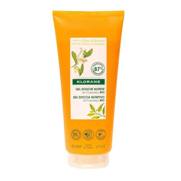 KLORANE-Crème douche nutritive fleur d'oranger 200ml