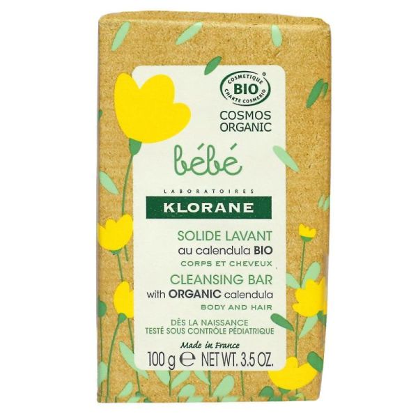 Klorane Bébé solide lavant bio 100g