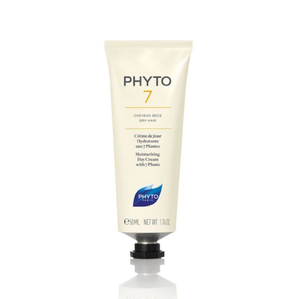 PHYTO 7 Crème de Jour Hydratante aux 7 Plantes 50ml - Hydratation Brillance, Cheveux Secs