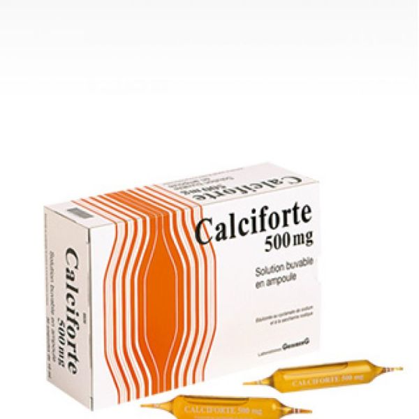 Calciforte 500 mg ,solution buvable -  30 ampoules 10 ml