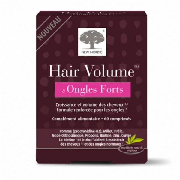 HAIR VOLUME et ONGLES FORTS 60 Comprimés - Croissance Vitalité des Cheveux, Renforcement des Ongles