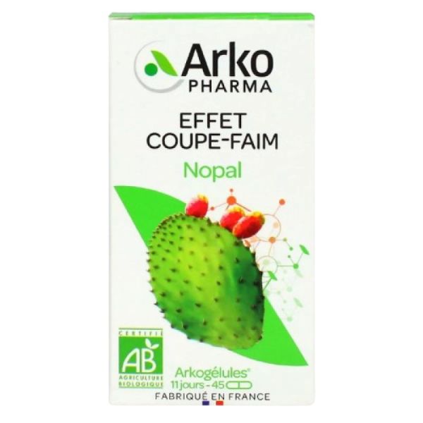 ARKOGELULES BIO Nopal 1584mg de Raquette - Bte/45 - Effet Coupe Faim - Dès 15 Ans