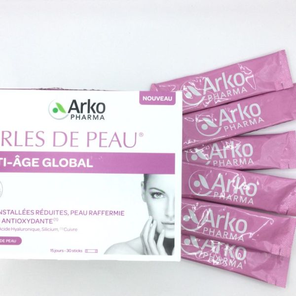 ARKOPHARMA - Perles de Peau - Anti-Âge global - 15j / 30 sticks - 3578835504958