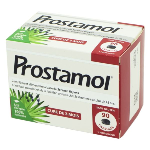 PROSTAMOL 90 Capsules - Fonction Urinaire Homme de plus de 45 Ans - à Base de Serenoa Repens