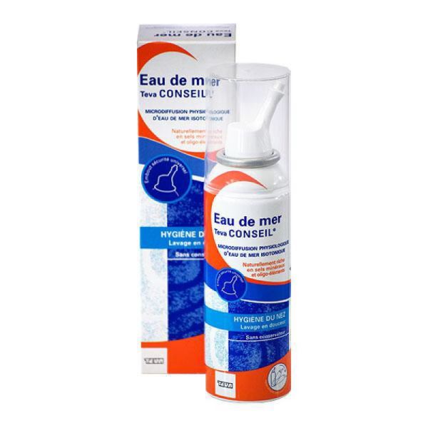 EAU DE MER SPRAY Teva Conseil - Hygiène du Nez - Lavage en Douceur - Adulte et Enfant - Spray/100ml