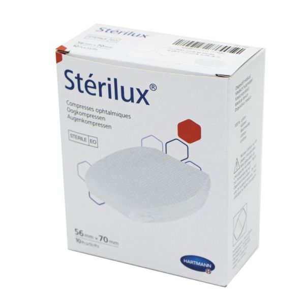 STERILUX Compresses Ophtalmiques 56 x 70 cm - Rondelle de Gaze Hydrophile 100% Coton