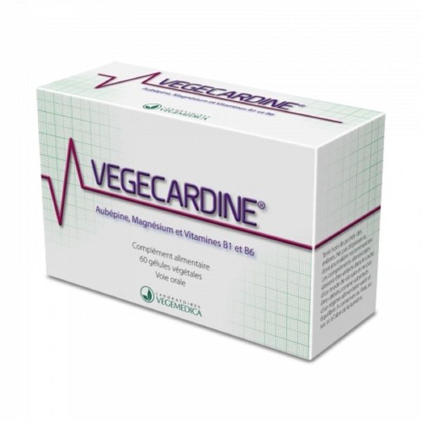 VEGECARDINE 60 Gélules - Complément Alimentaire Confort Cardio Vasculaire - Aubépine, Magnésium