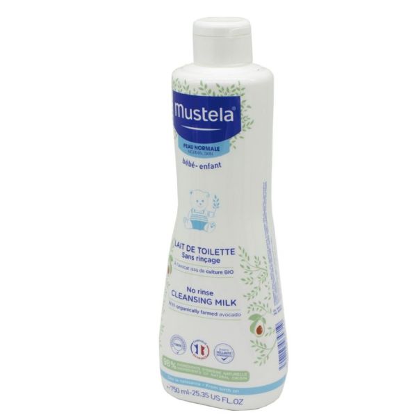 MUSTELA PEAU NORMALE Lait de Toilette 750ml - Sans Rinçage - à l' Avocat Bio