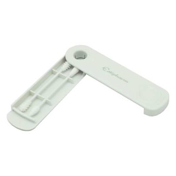 Coton-tige Réutilisable En Silicone Médical - 2 Pièces Avec étui Bambou - Écologique Et Lavable