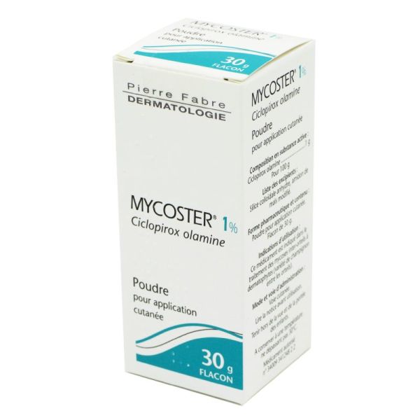 Mycoster 1 %, poudre pour application cutanée - Flacon 30g